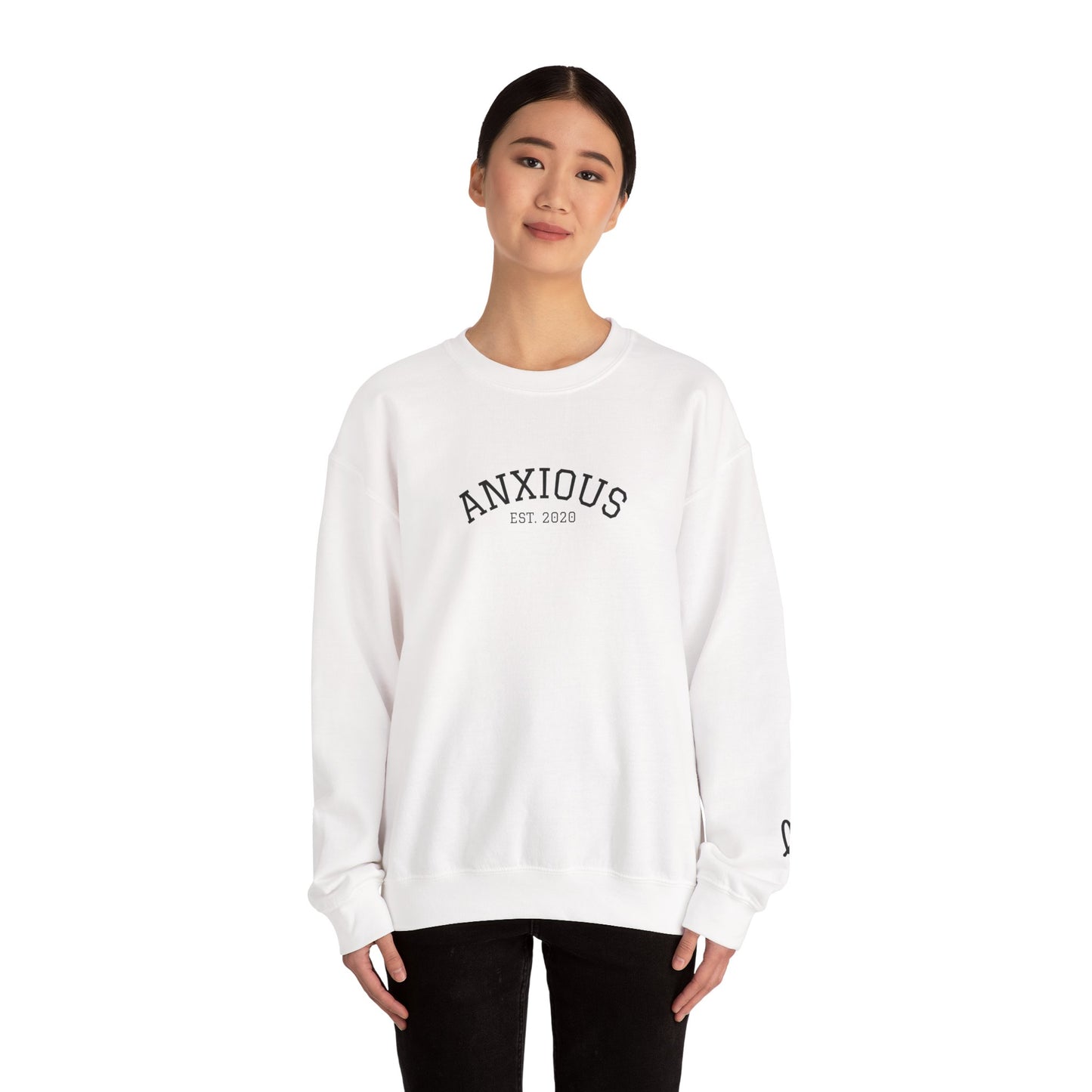 Anxious Crewneck Sweatshirt | Cozy Unisex Sweatshirt | Perfect for Relaxation | Gift for Stress Relief | Casual Wear | Everyday Comfort